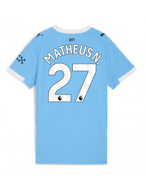 Manchester City Matheus Nunes #27 Replika Hemmakläder Dam 2025-26 Kortärmad Manchester City Matheus Nunes #27 Replika Hemmakläder Dam 2025-26 Kortärmad